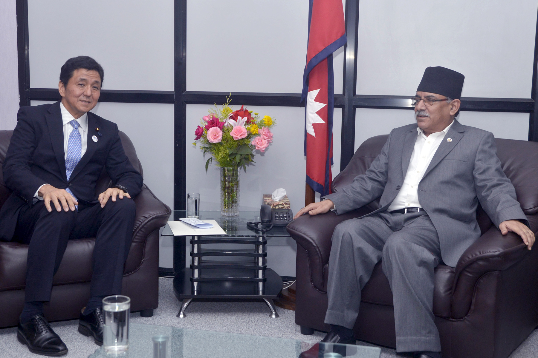 Japanese State Minister Nobuo calls on PM Dahal